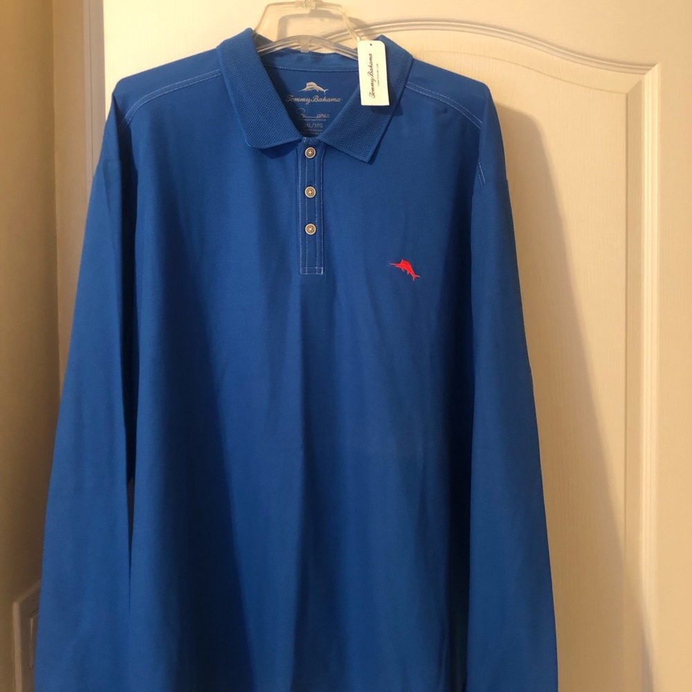 Blue long sleeve Tommy Bahama